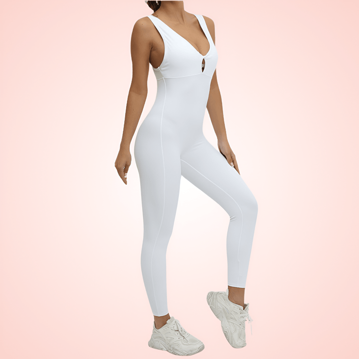 Deep V Neck Workout Shaper Jumpsuit For Women