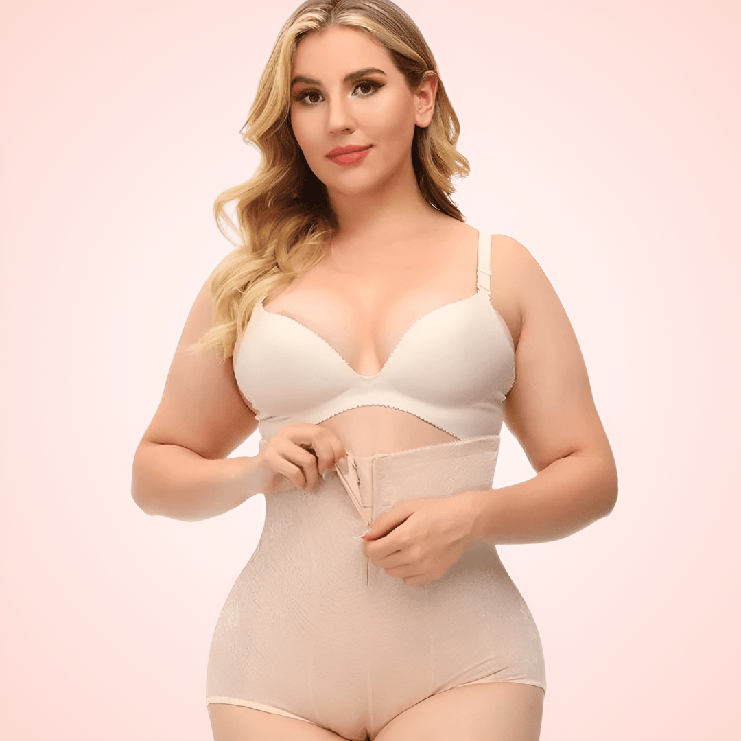 Front Zipper High Waist Trainer Shorts Shapewear