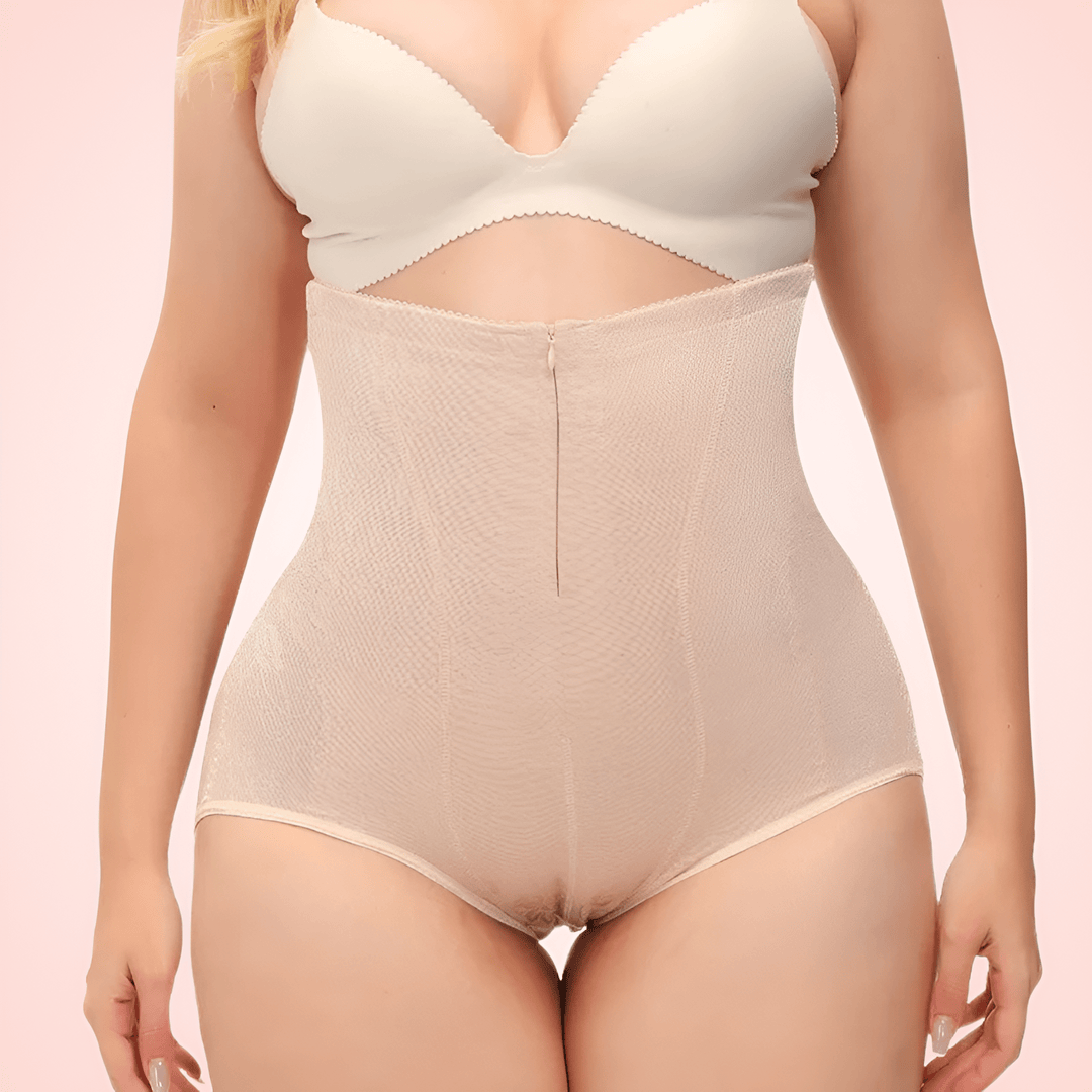 Front Zipper High Waist Trainer Shorts Shapewear