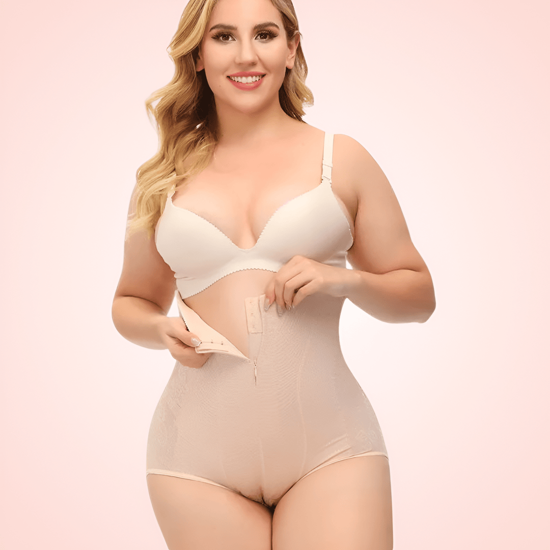 Front Zipper High Waist Trainer Shorts Shapewear