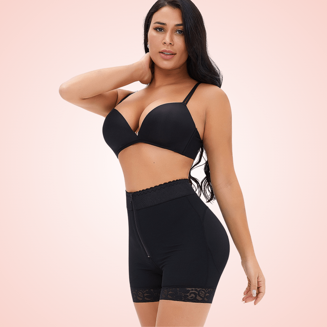 Lace Stitches Waist Trainer Shorts
