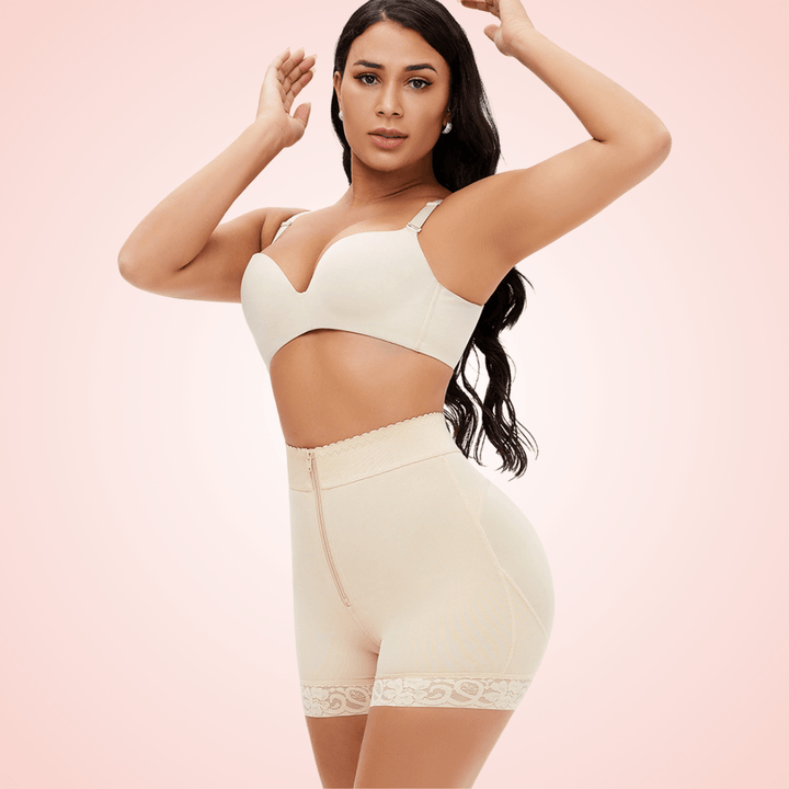 Lace Stitches Waist Trainer Shorts