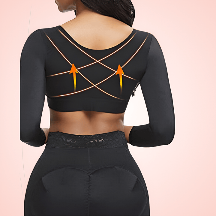 Long Sleeve Crop Top Shaping Bra