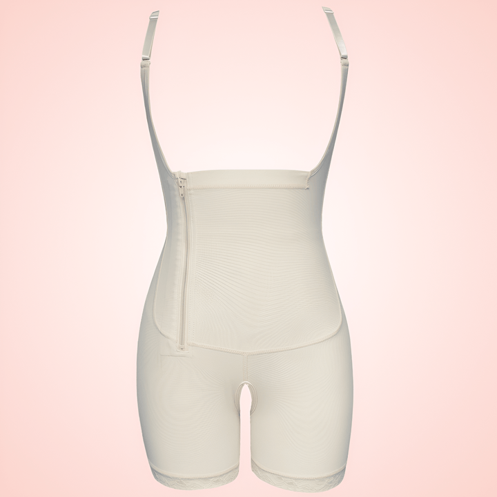 Plus Size Open Bust Front Zipper Shaping Bodysuit