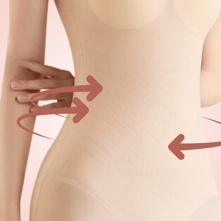 Seamless One Piece Shaping Bodysuit with Built In Bra