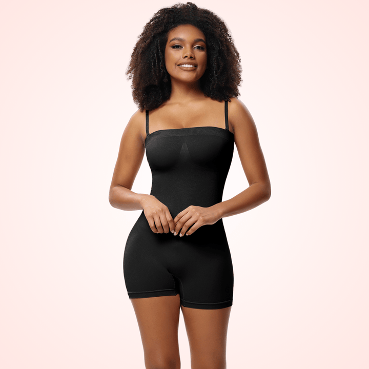 Waist Trainer Bodysuit Shapewear with Detachable Strap