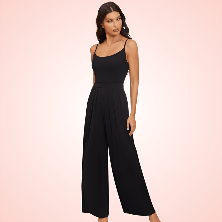 Wide Leg Romper with Built In Shapewear