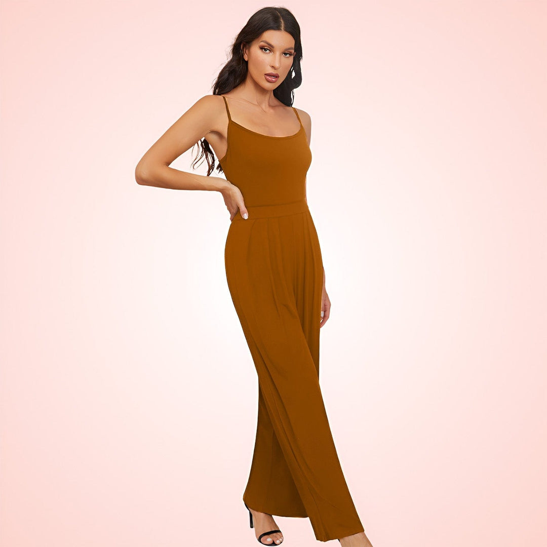 Wide Leg Romper with Built In Shapewear