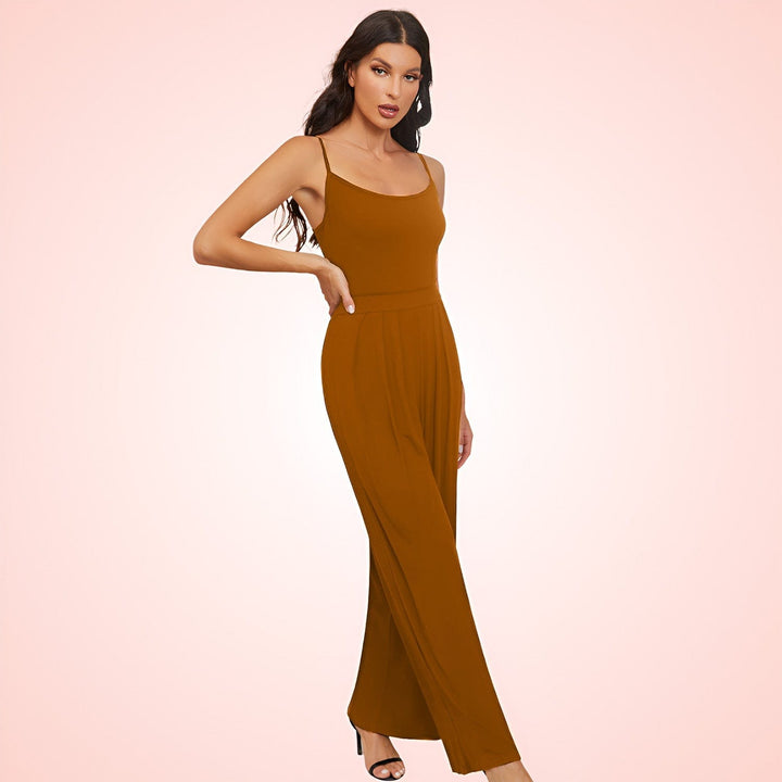 Wide Leg Romper with Built In Shapewear