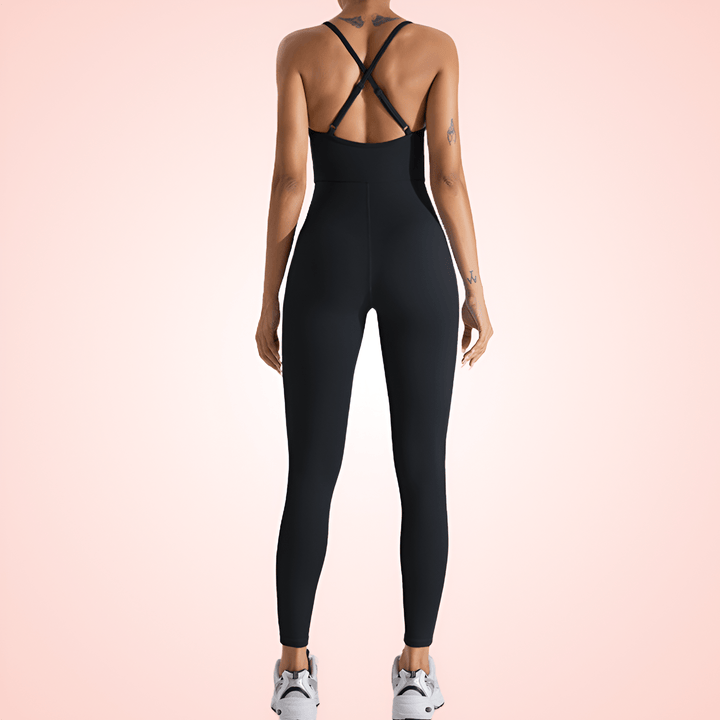 Women Low Back Shaping Jumpsuit With Adjustable Straps