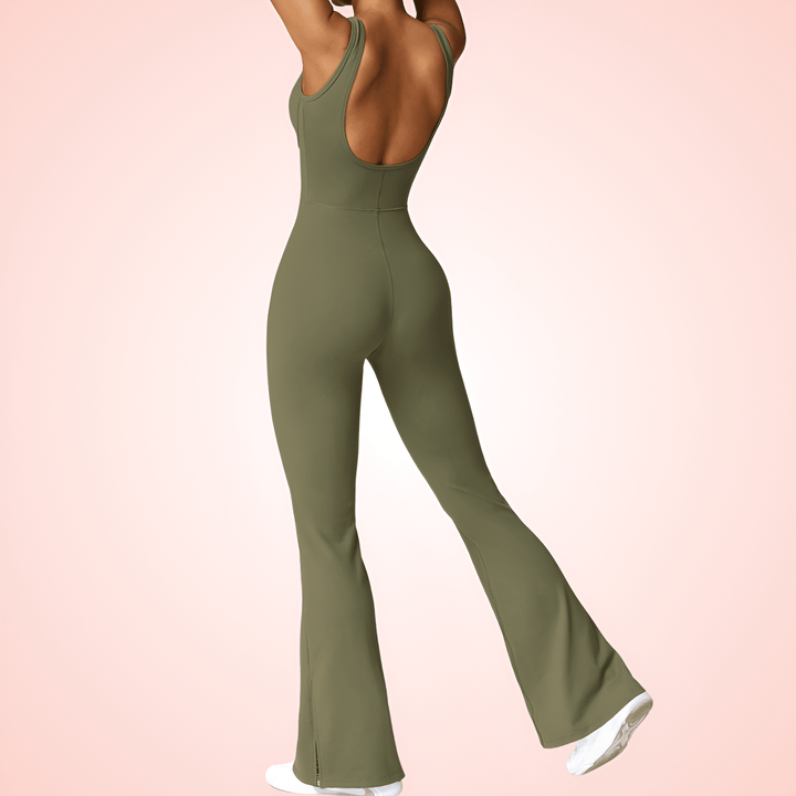 Women Low Back Shaping Romper with Built In Bra