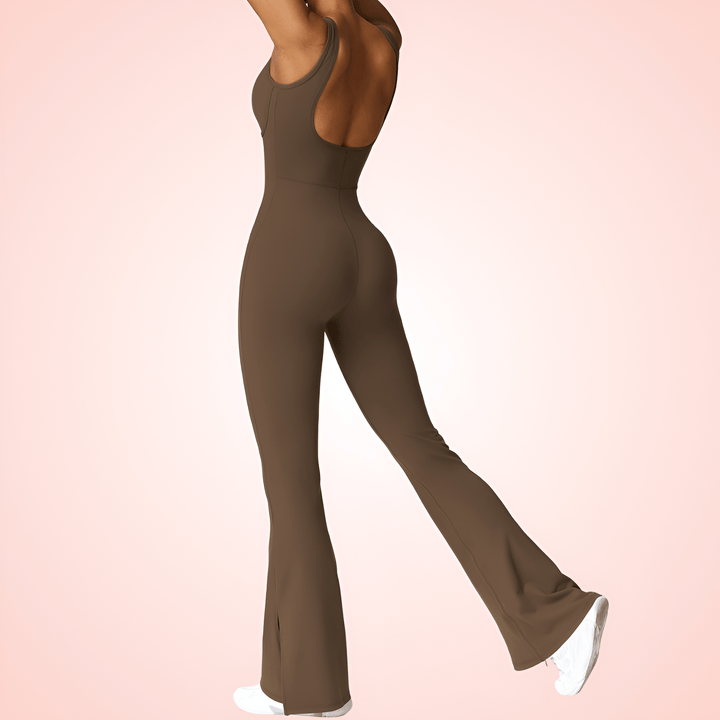 Women Low Back Shaping Romper with Built In Bra