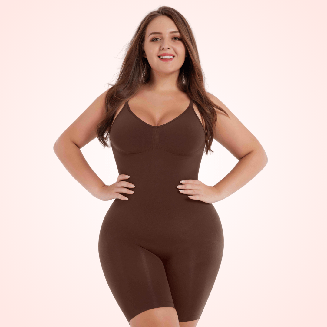 Women's Plus Size Bodysuit Shapers with Low Back Design Shapewear