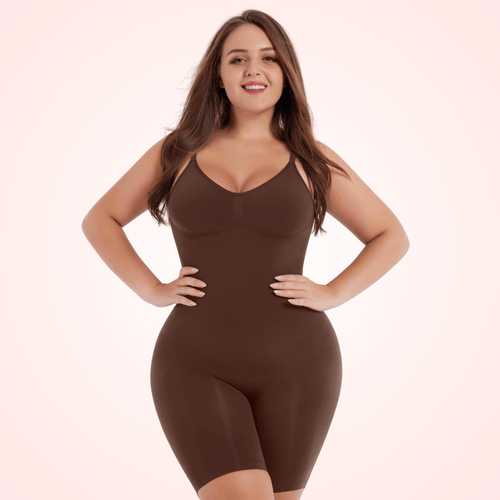 Women's Plus Size Bodysuit Shapers with Low Back Design Shapewear