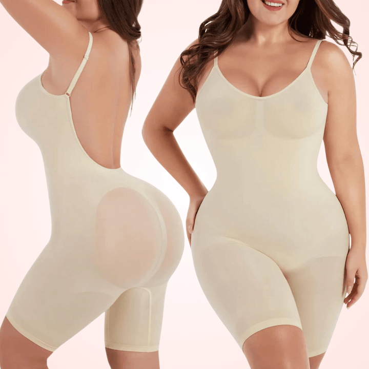 Women's Plus Size Bodysuit Shapers with Low Back Design Shapewear