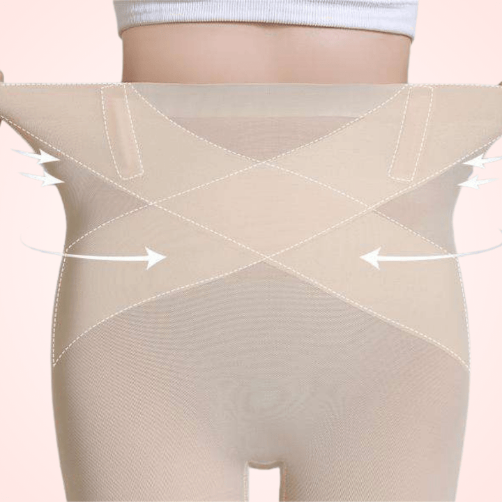 Women's Waist Trainer and Cincher Shaping Shorts Cross Design Shapewear