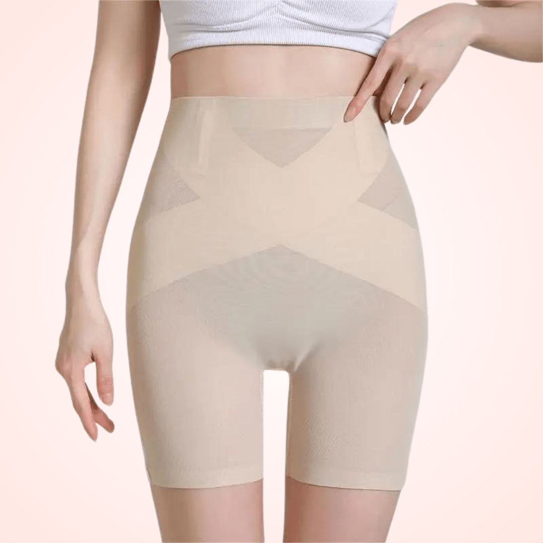 Women's Waist Trainer and Cincher Shaping Shorts Cross Design Shapewear