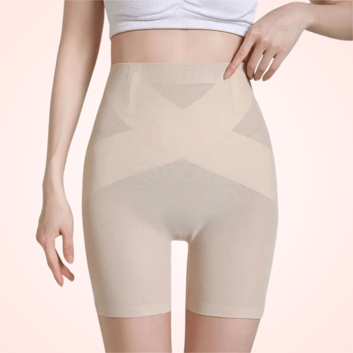 Women's Waist Trainer and Cincher Shaping Shorts Cross Design Shapewear