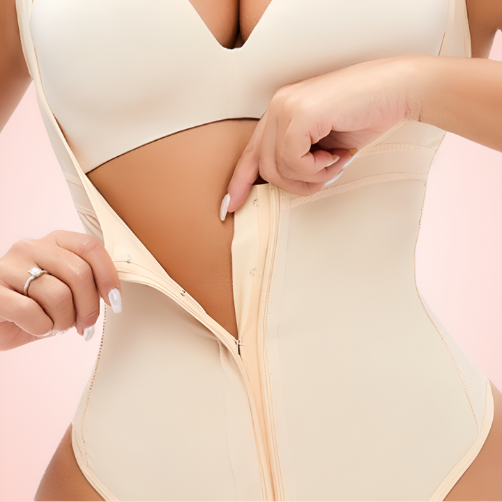 High Waist Trainer Thong Bodysuit Shapewear with Adjustable Straps