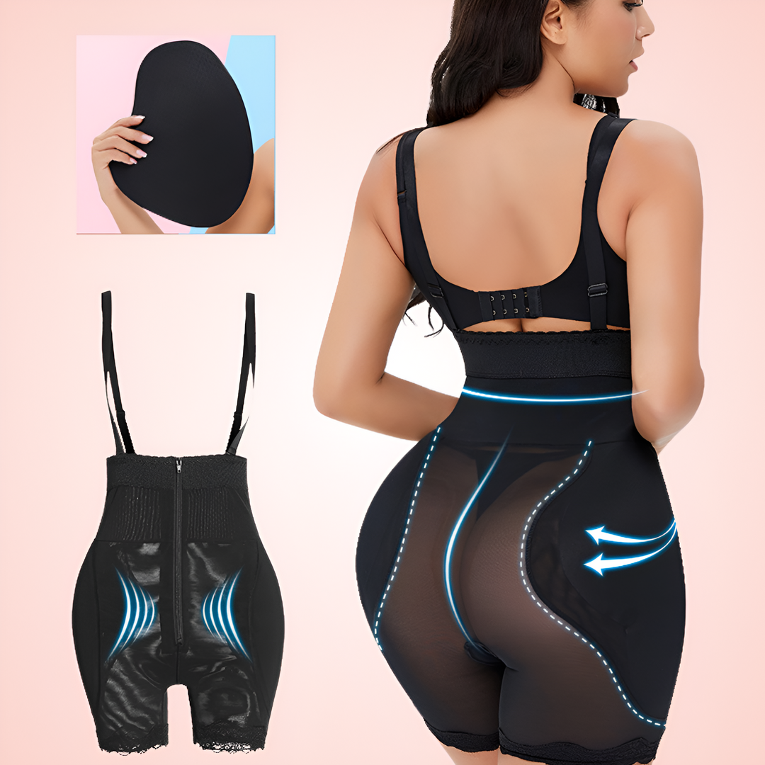 Hooks and Zipper Tummy Tucker and Waist Trainer Shapewear Shorts
