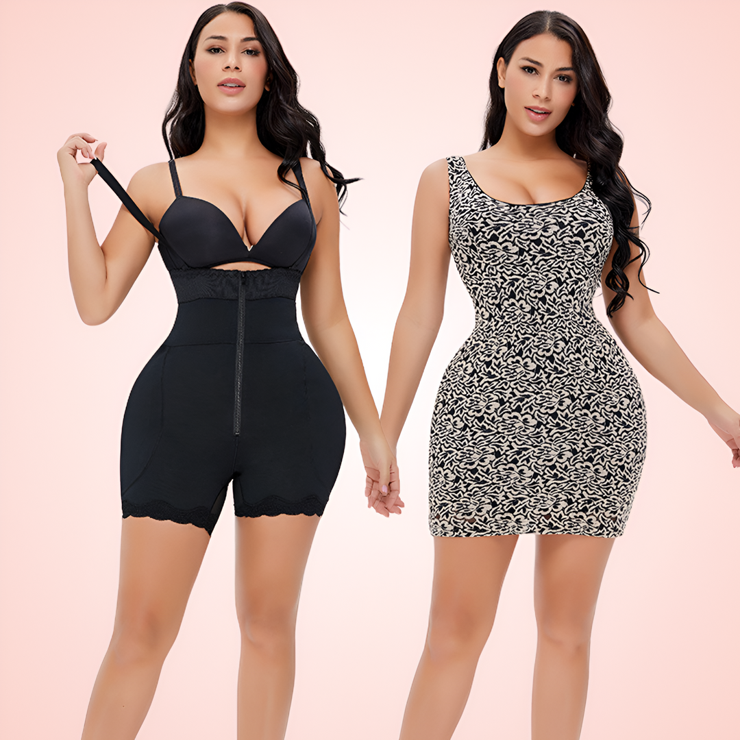 Hooks and Zipper Tummy Tucker and Waist Trainer Shapewear Shorts