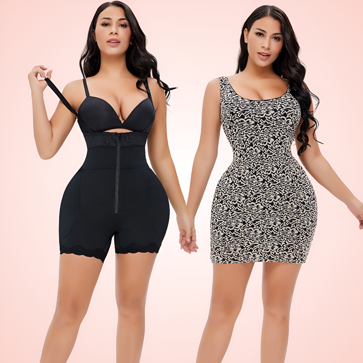 Hooks and Zipper Tummy Tucker and Waist Trainer Shapewear Shorts