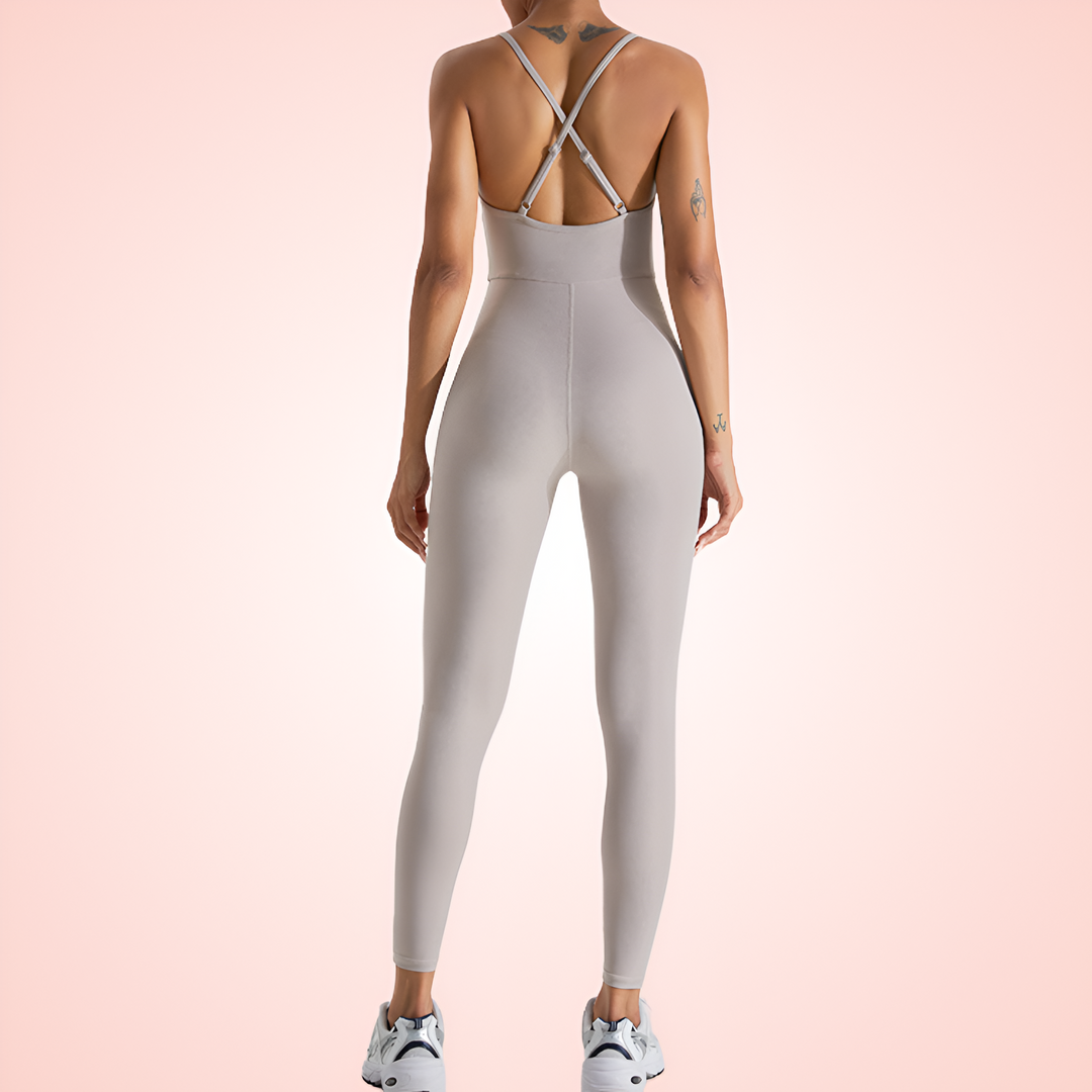Women Low Back Shaping Jumpsuit With Adjustable Straps
