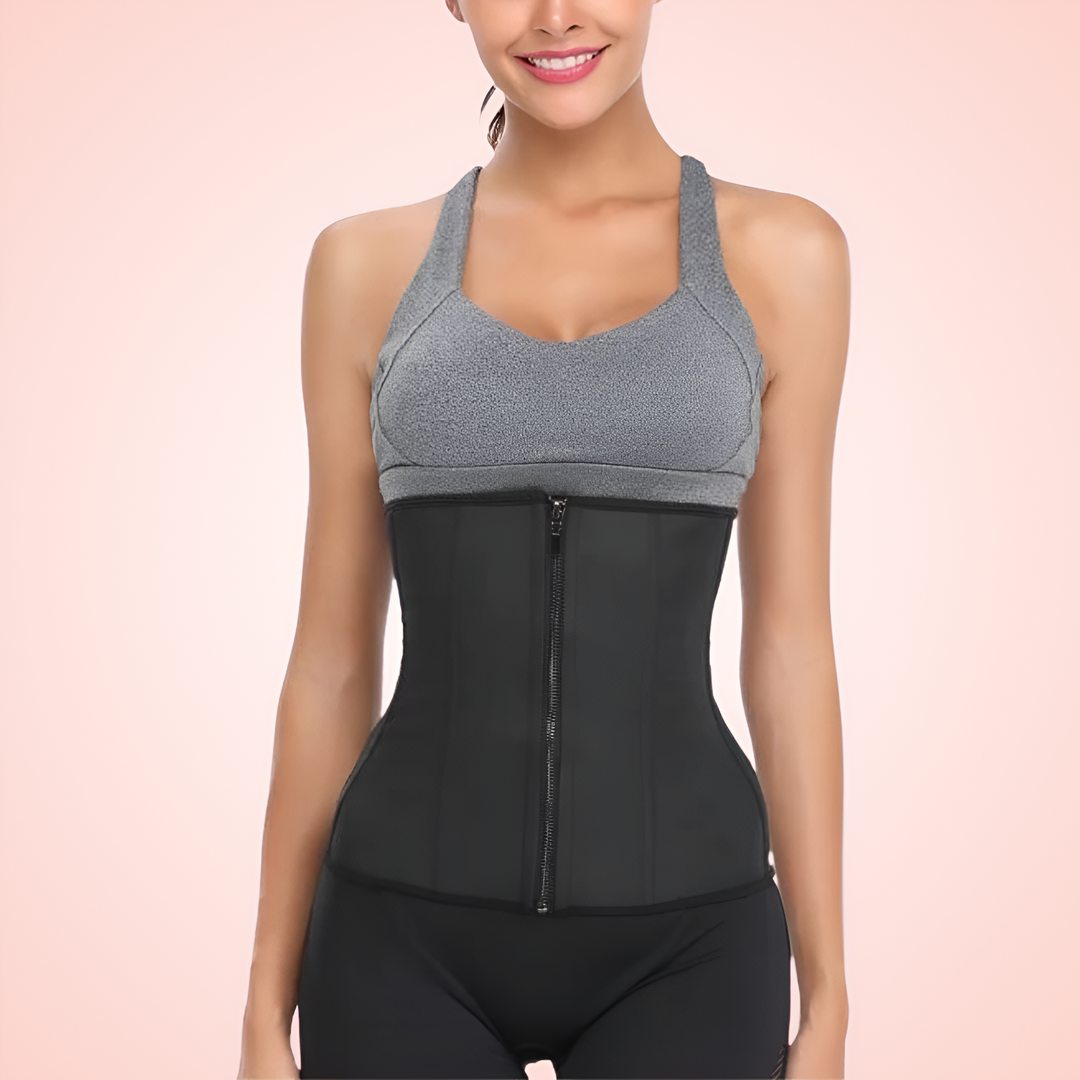 Waist Trainer Shapewear with Front Zipper Hook and Eye Closure