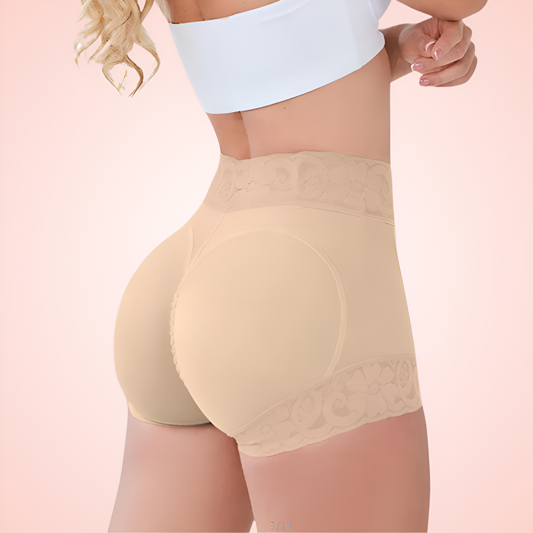 Lace Stitches High Waist Trainer Shorts