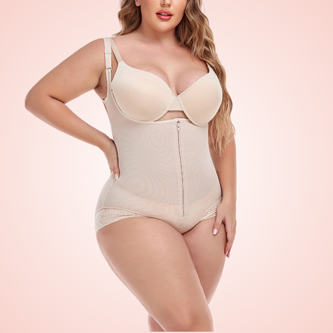 Women Open Bust Lace Shaping Bodysuit