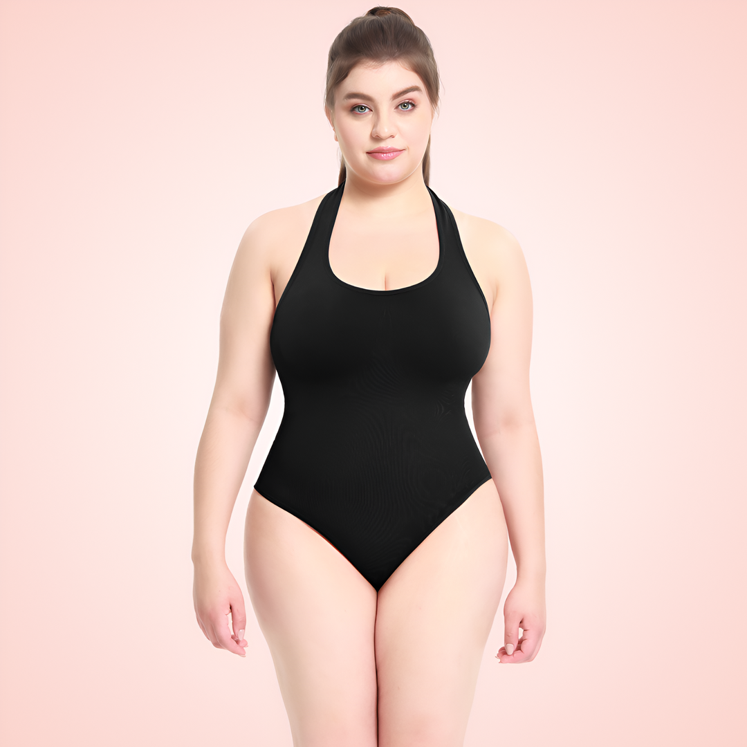 Halter Neck and Thong Shaping Bodysuit
