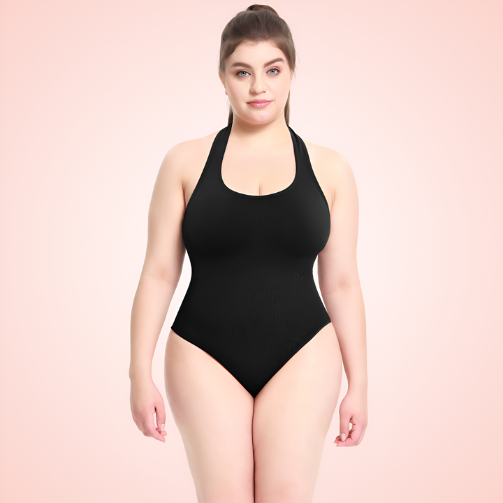 Halter Neck and Thong Shaping Bodysuit