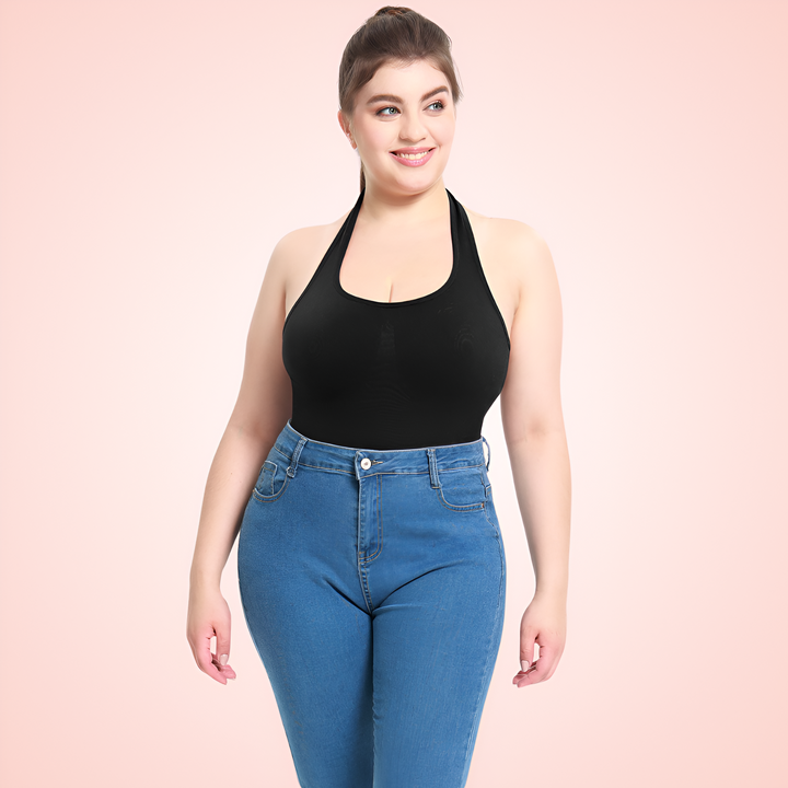 Halter Neck and Thong Shaping Bodysuit