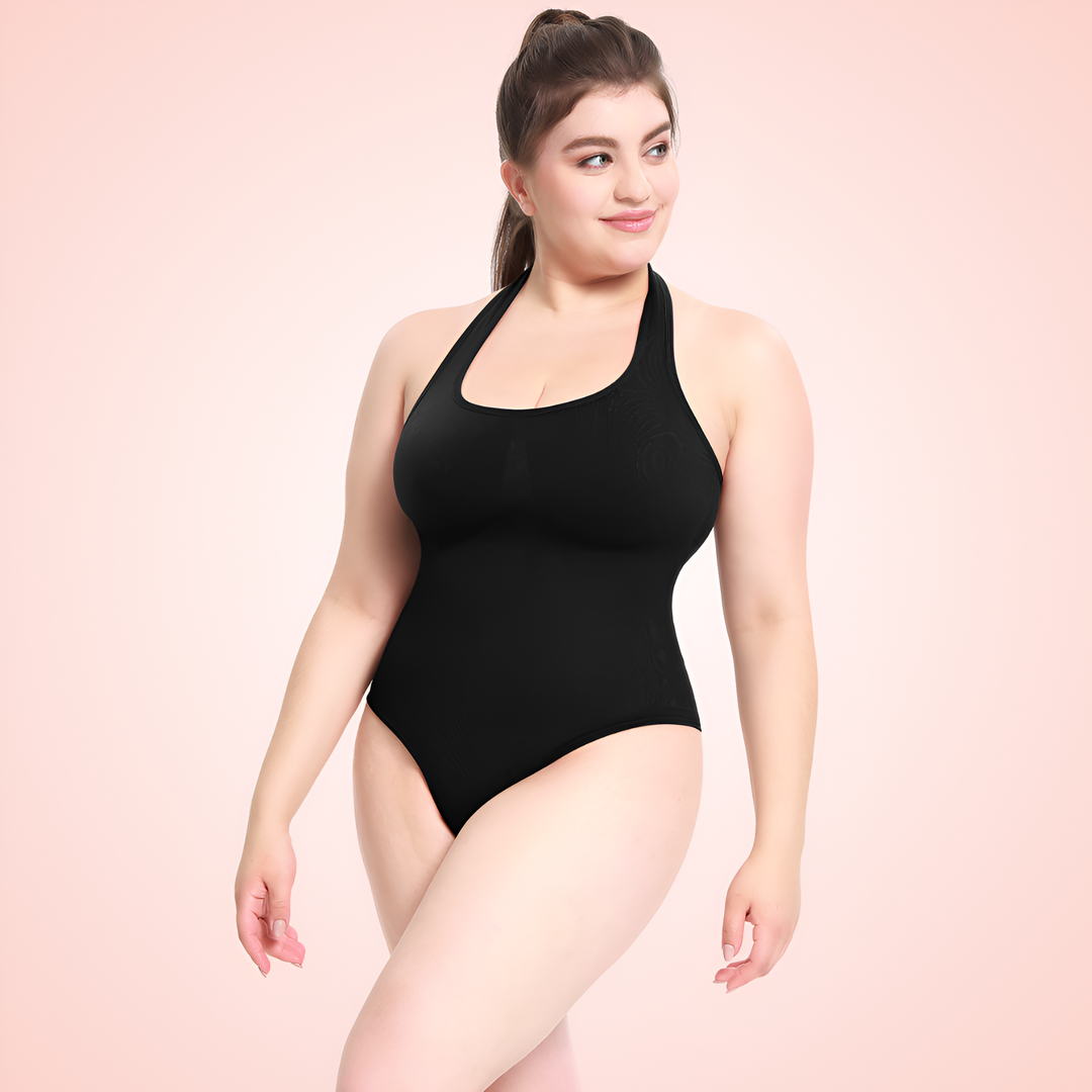 Halter Neck and Thong Shaping Bodysuit