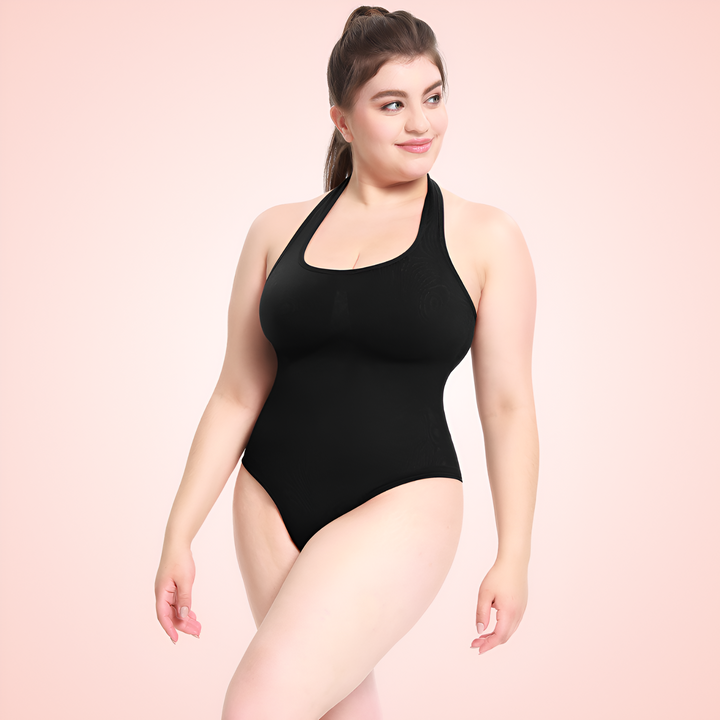 Halter Neck and Thong Shaping Bodysuit