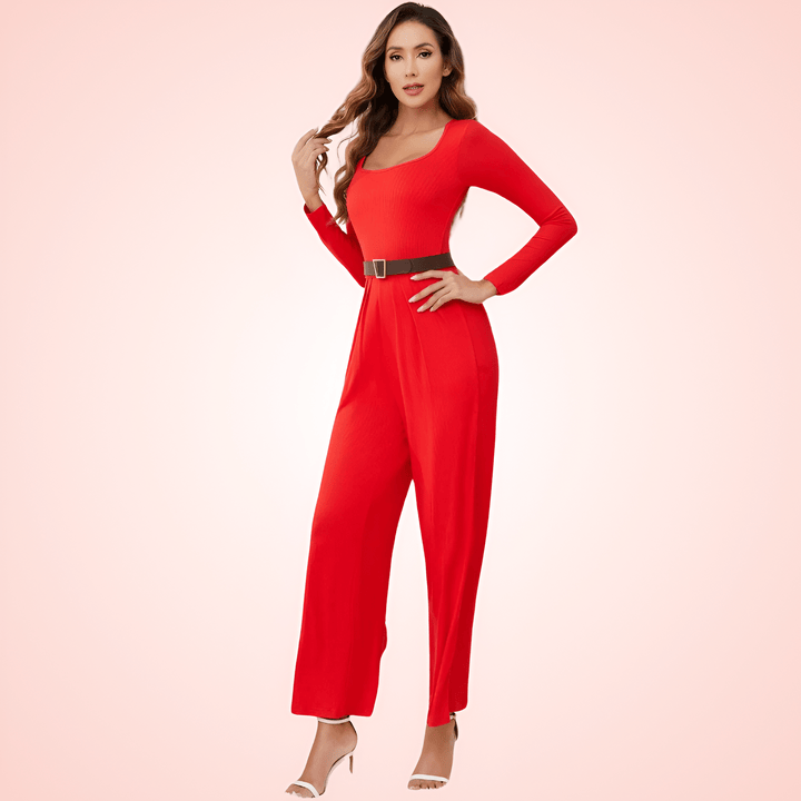 Built In Shapewear Long Sleeve Square Neck Romper