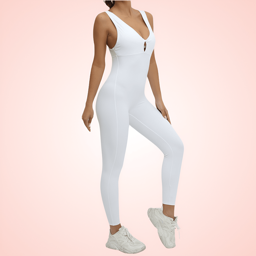Deep V Neck Workout Shaper Jumpsuit For Women