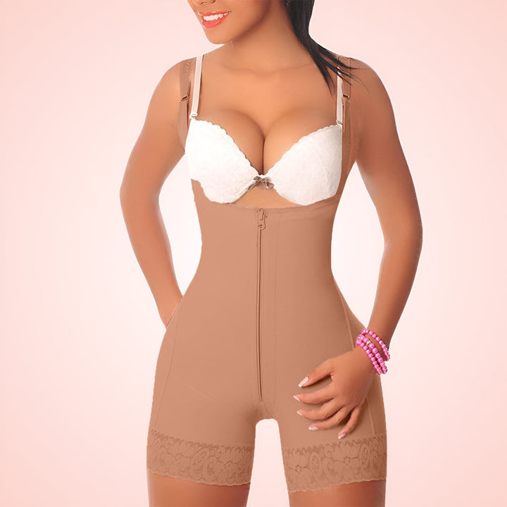 Open Bust Shaping Bodysuit For Women