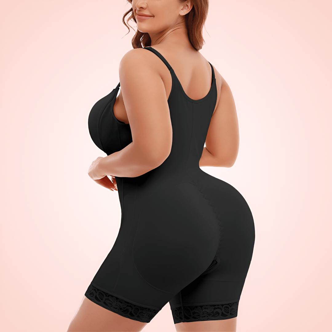 Plus Size Open Bust Waist Trainer Bodysuit Shapewear