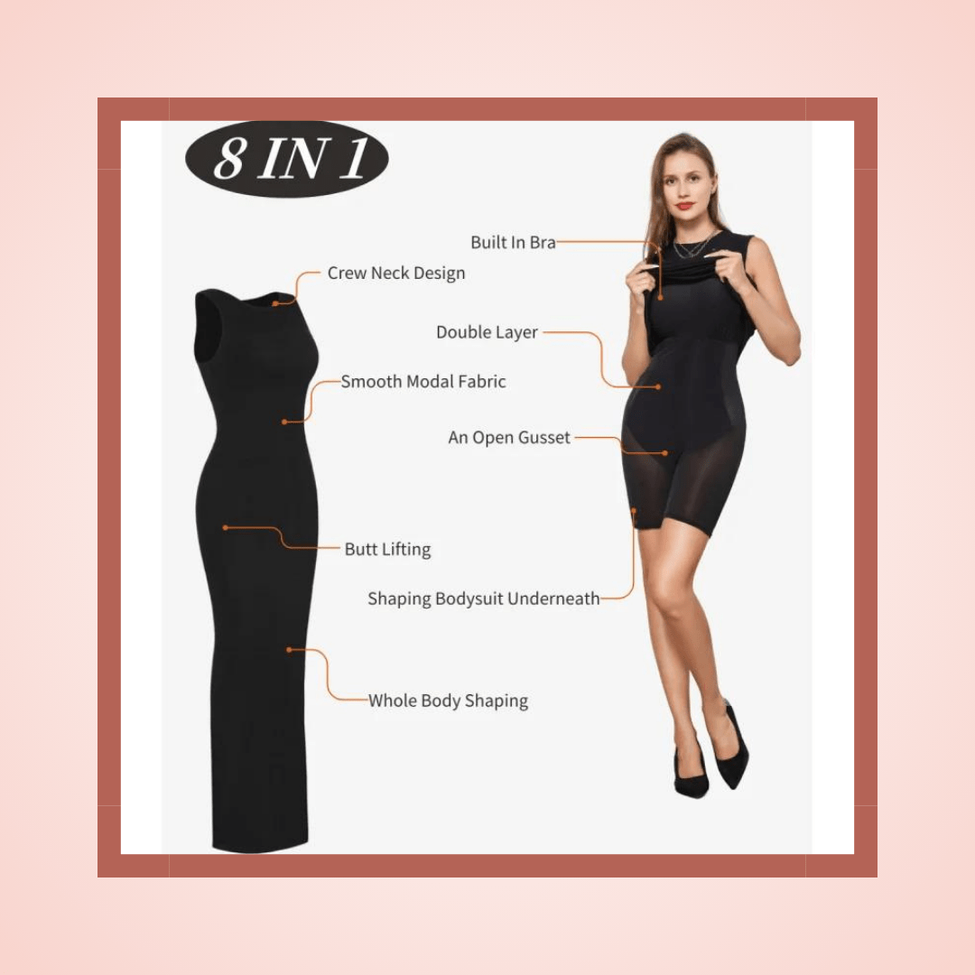 Seamless Bodycon Dress With Built In Shapewear