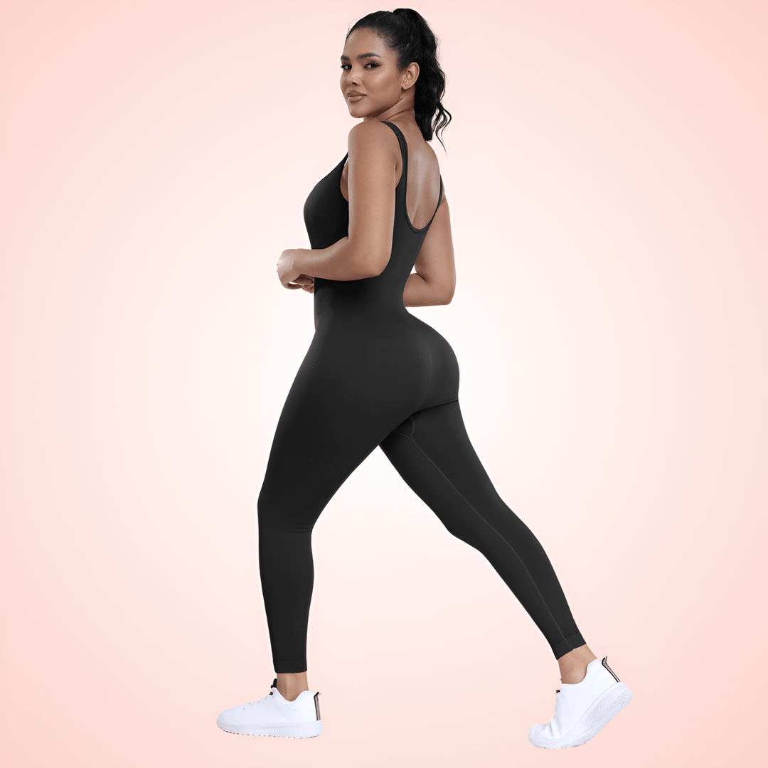 Seamless Low Back Bodysuit with Waist Trainer and Tummy Control