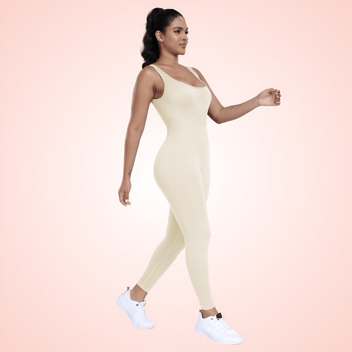 Seamless Low Back Bodysuit with Waist Trainer and Tummy Control