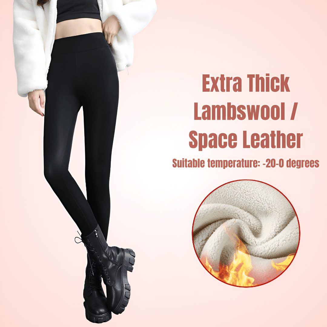 Seamless PU Leather Trouser Leggings For Women