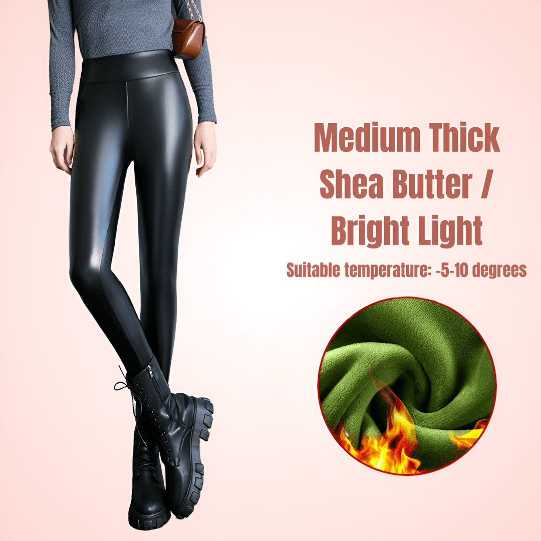 Seamless PU Leather Trouser Leggings For Women