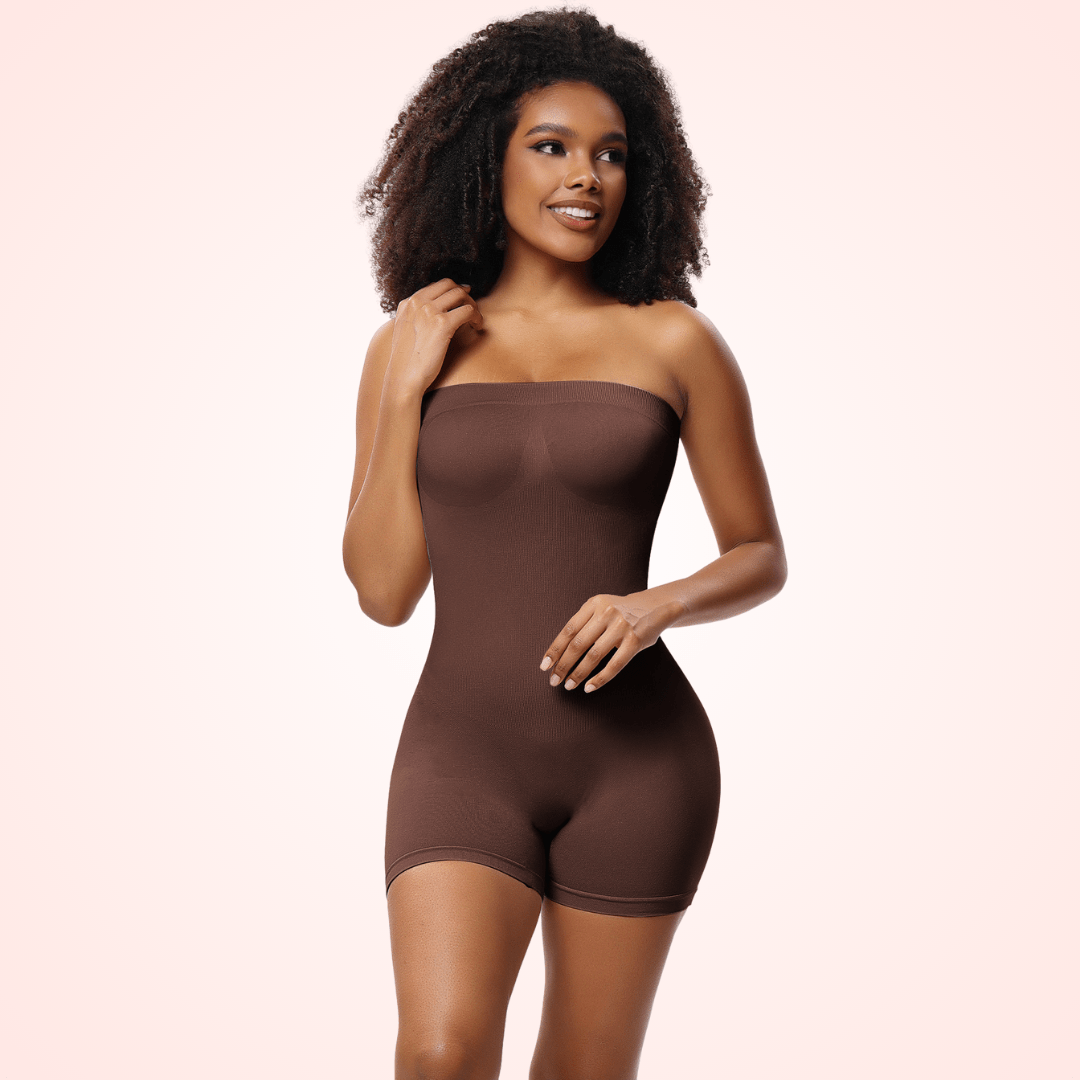 Waist Trainer Bodysuit Shapewear with Detachable Strap