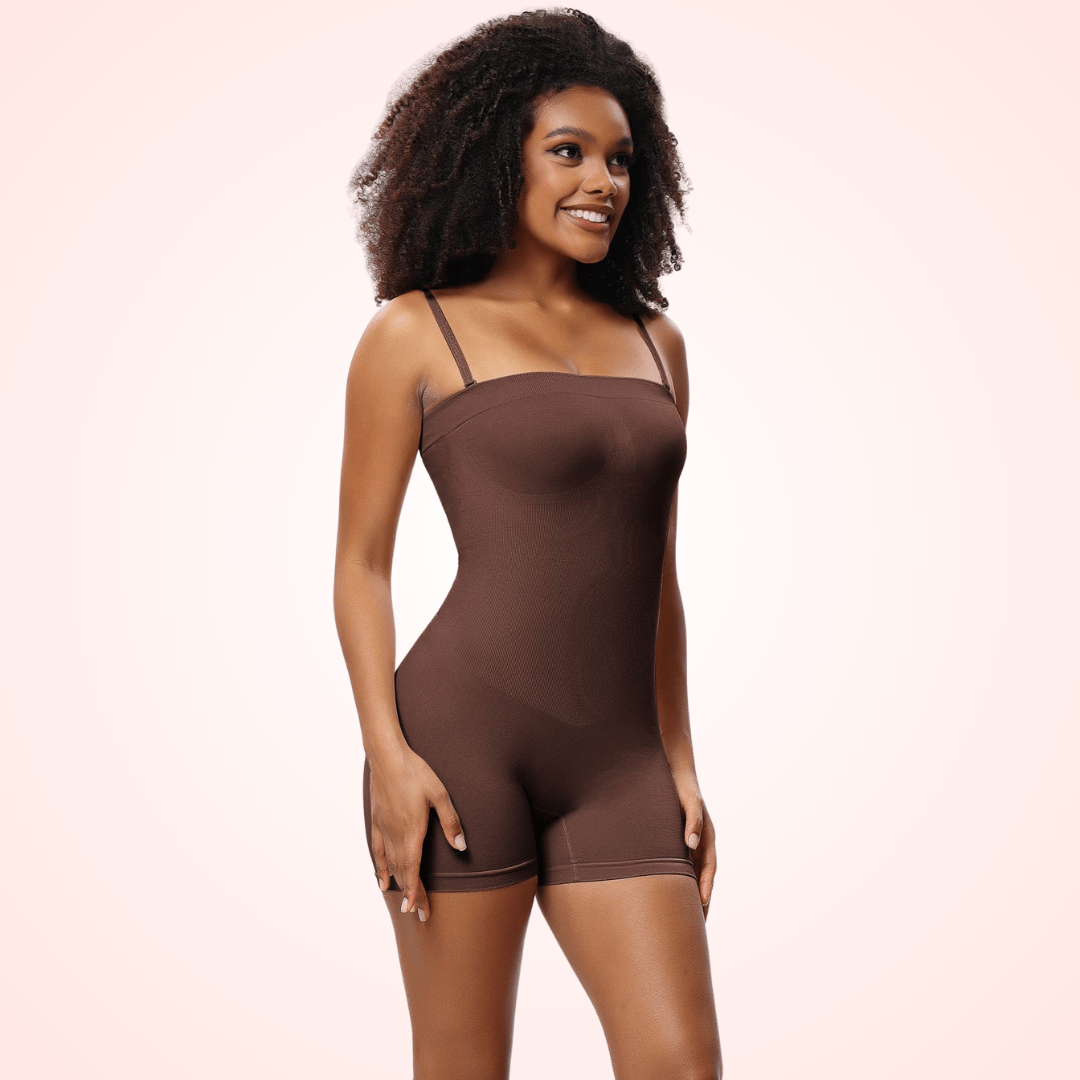 Waist Trainer Bodysuit Shapewear with Detachable Strap