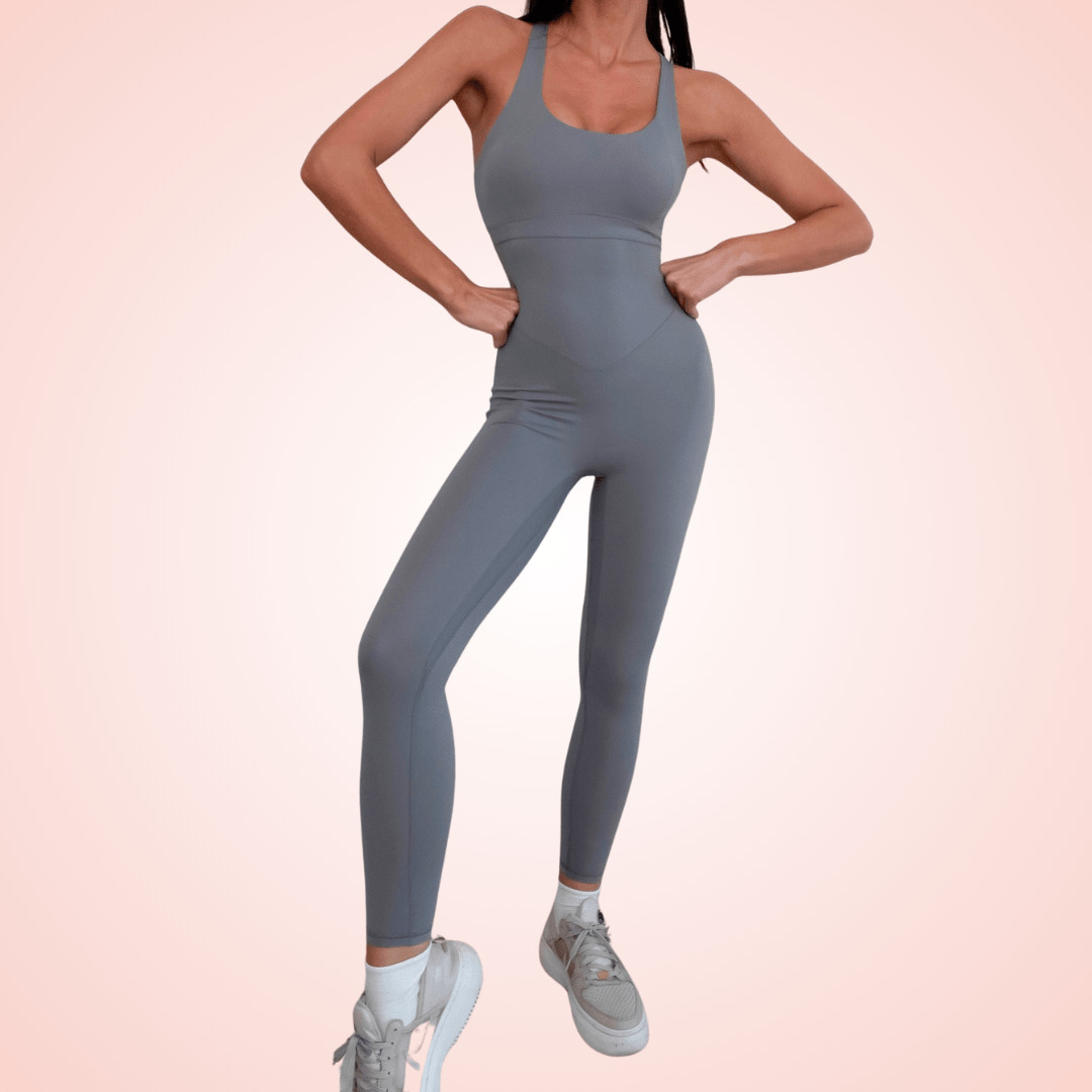 Women Cross Straps Low Back Shaping Jumpsuit
