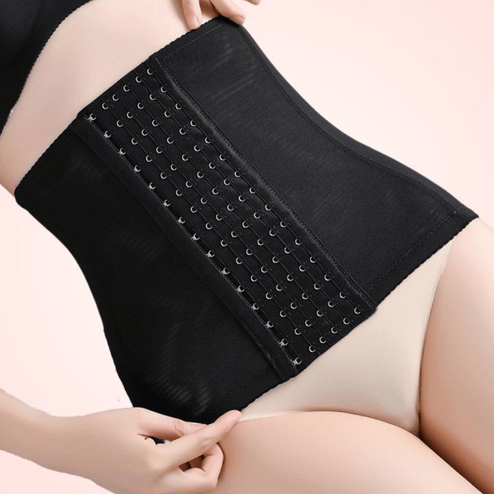 Women Hook and Eye Compression Lock Waist Trainer Corset