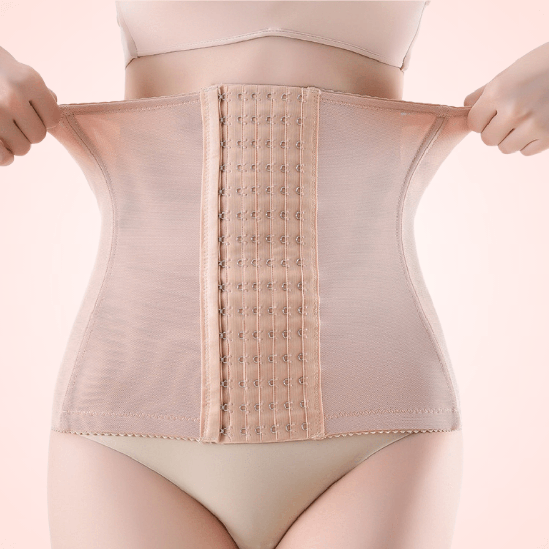 Women Hook and Eye Compression Lock Waist Trainer Corset