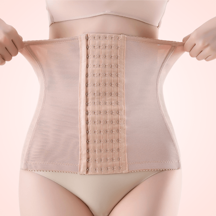 Women Hook and Eye Compression Lock Waist Trainer Corset